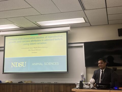MS defense seminar, NDSU Animal Sciences, December 2023
